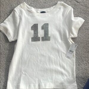 Kids White T-Shirt with Number Design, never worn